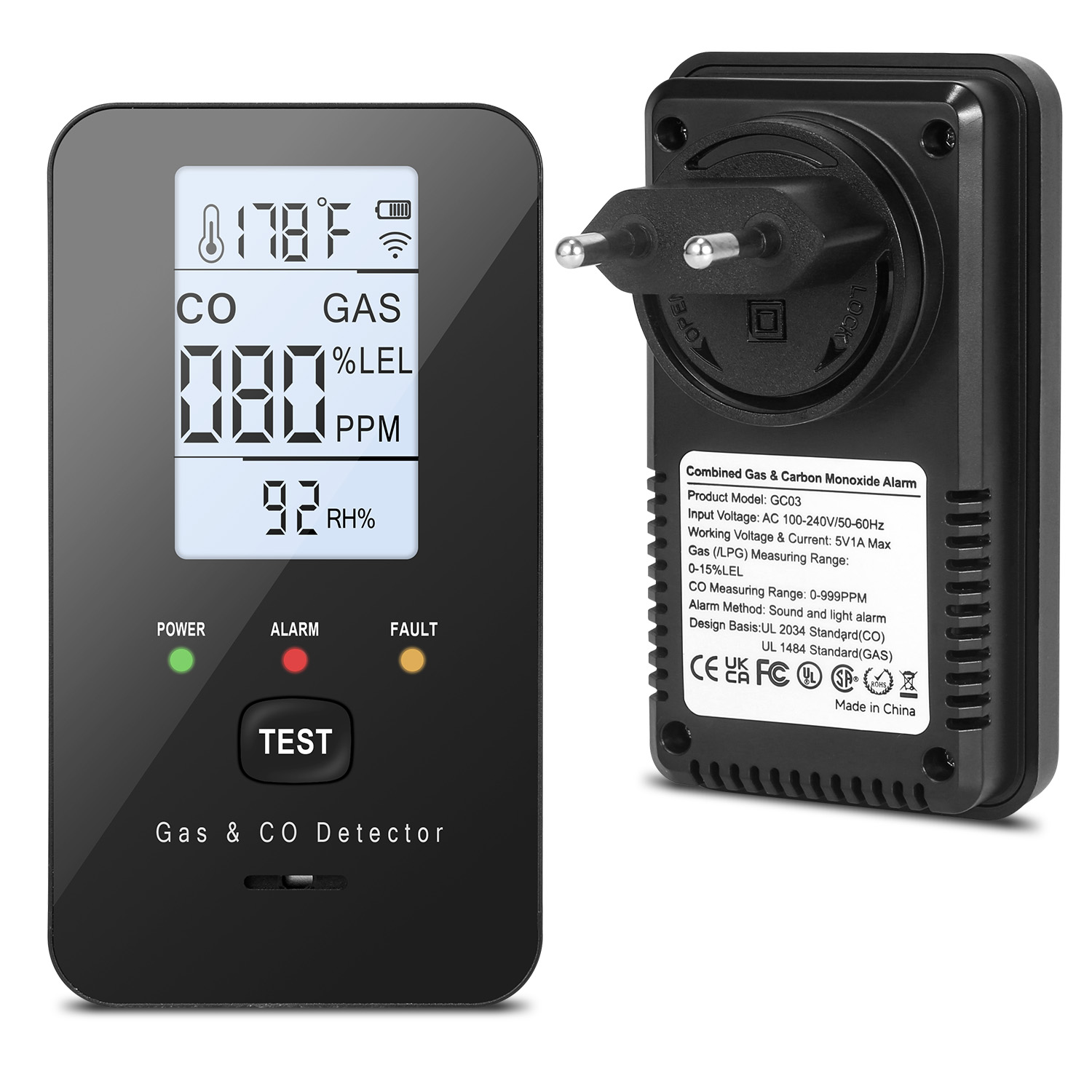 Combination Natural Gas Detect - Smoke Leak Detector review and price