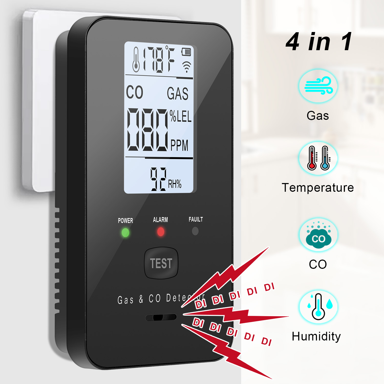 Natural Gas & Carbon Monoxide  - Smoke Leak Detector review and price